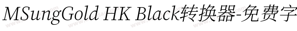 MSungGold HK Black转换器字体转换